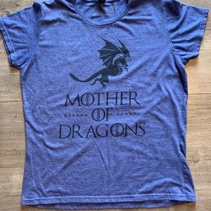 Mother of Dragons Game of Thrones navy shirt sz L